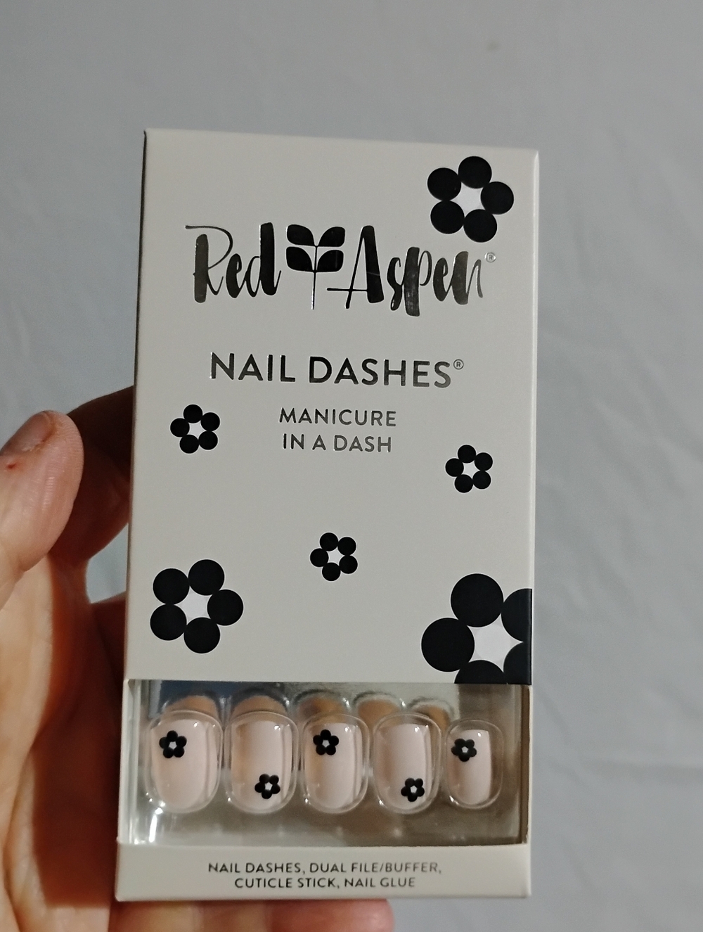 Red Aspen Flowers For Rumi Nail Dashes Press-On Nails NEW